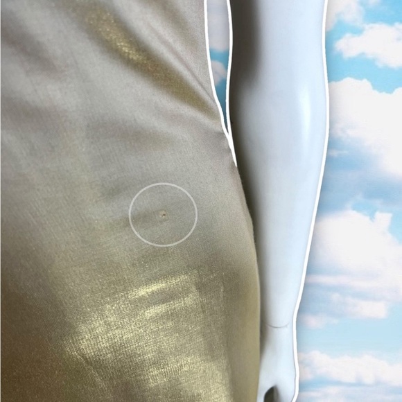 VINTAGE Y2K 90s Handmade Metallic Silky Bow Strap Prom Dress Homecoming 2000s - Picture 8 of 16